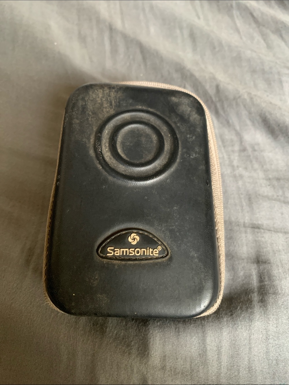Samsonite Black Compact Hard Shell Camera Case with Tan Trim
